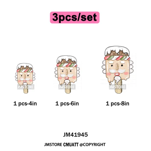 Sweet Christmas Popsicles Spooky Halloween Ice Cream Iron on DTF Washable Transfers Stickers Ready to Press for Clothing Bags