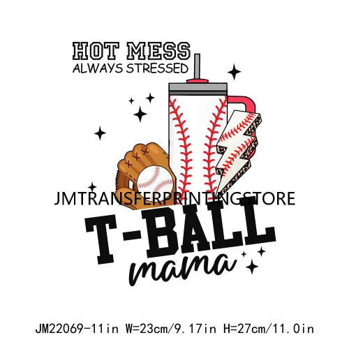 New Baseball Softball T-Ball Mama Sport Season Patches Logos That's My Boy DTF Transfer Stickers Ready To Press For Hoodies