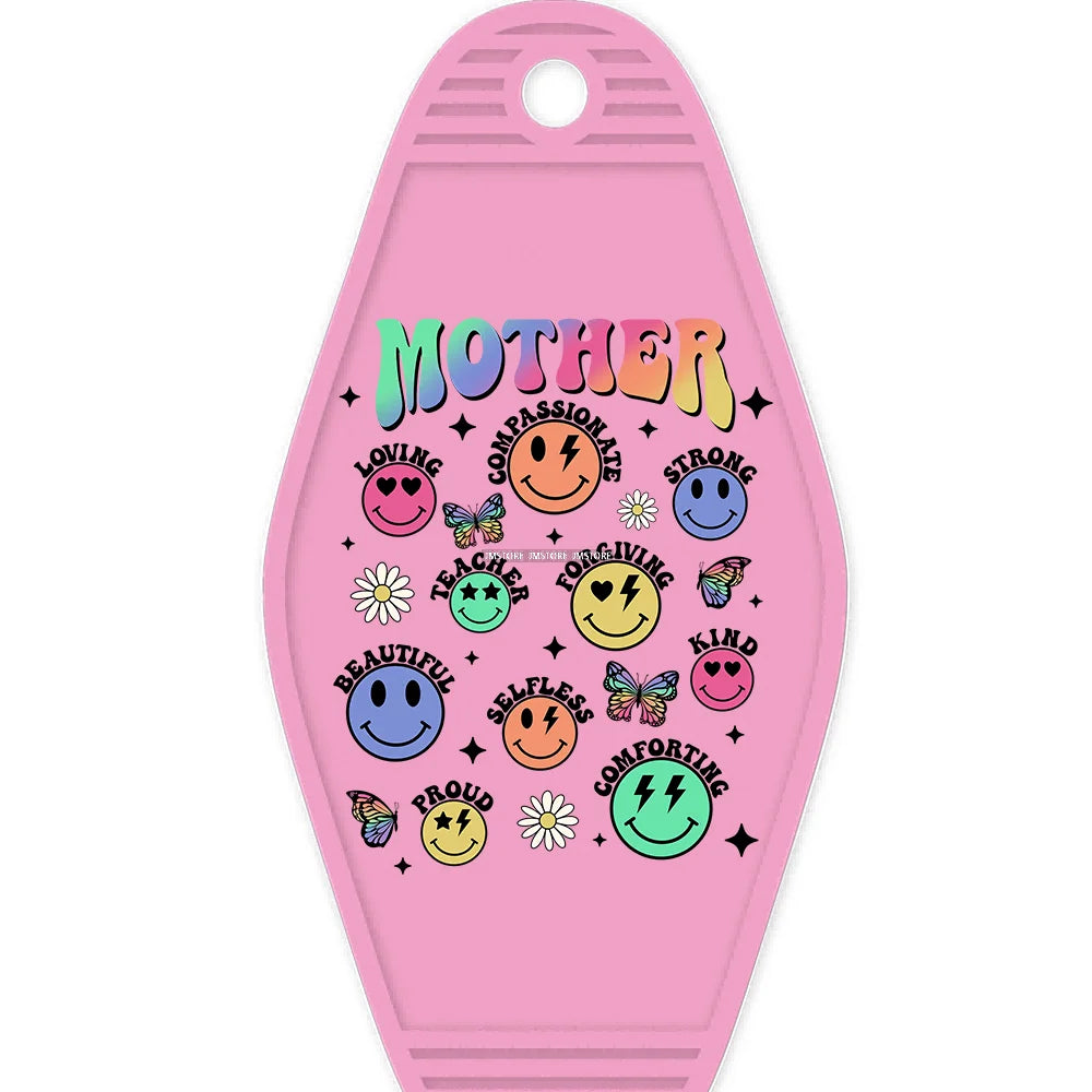 Cool Moms Club Motherhood High Quality WaterProof UV DTF Sticker For Motel Hotel Keychain Autism Mama Mommy Mother's Day