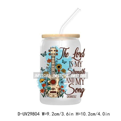 Retro Christian Religious Quotes UV DTF Transfer Stickers Decals For Libbey Cold Cups Mugs Tumbler High Quality God Jesus Faith