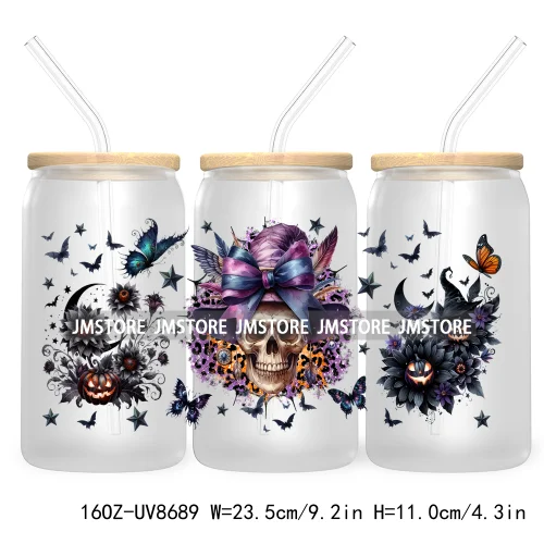 Witching Hour Cocktail Club 16OZ UV DTF Cup Wrap Transfer Stickers Halloween Custom Labels Waterproof Logo For Libbey Glass Can