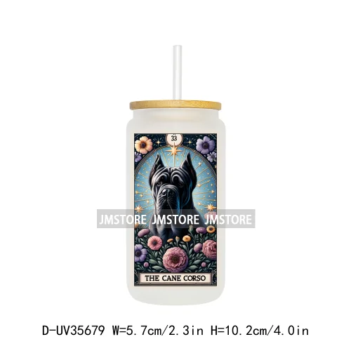 Dog Cat Animals Tarot Card UV Sticker Decals For Libbey Cold Cups Mugs Tumbler Transfer Stickers Waterproof High Quality Labels