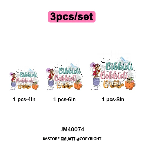 Nightmare on Main Street Pumpkin Spooky Halloween Cartoon Season Iron on DTF Heat Transfers Stickers Ready to Press for Hoodies