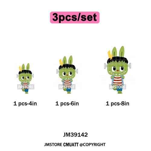 Trendy Cute Cartoon Doll Coquette Mirror Horror Halloween Iron on DTF Washable Transfers Stickers Ready to Press for Clothing