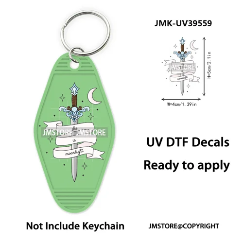 Season Reading Bookish Affirmation UV DTF Motel Keychain Decal Ready To Ship Custom Transfer Stickers Prints For Hotel Keychain