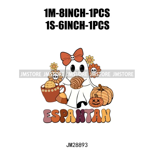 Pan Tasmas Spooky Halloween Conchas Cucuys Mexican Spooky Season Ghost Iron On DTF Transfer Stickers Ready To Press For T-shirts