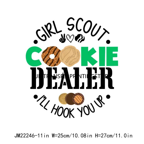 Funny In My Girl Mom Scout Cookie Era Print Logo Cookie Moms Girls Club Iron On DTF Transfer Stickers Ready To Press For Clothes