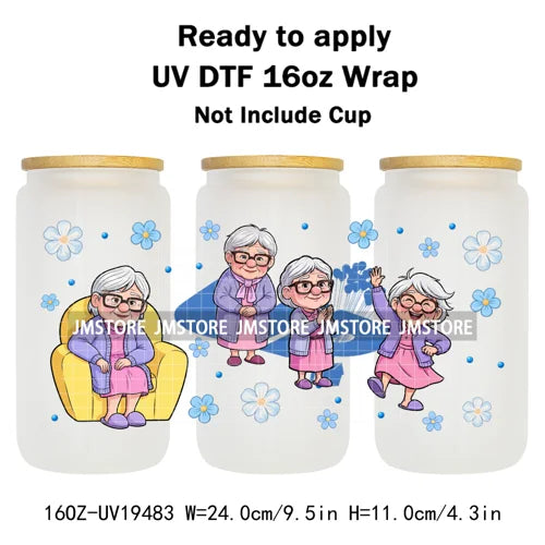 Up Gifts Balloon House Adventure Old Man 16OZ UV DTF Cup Wraps Ready To Apply Waterproof Transfer Stickers For Libbey Glass Can
