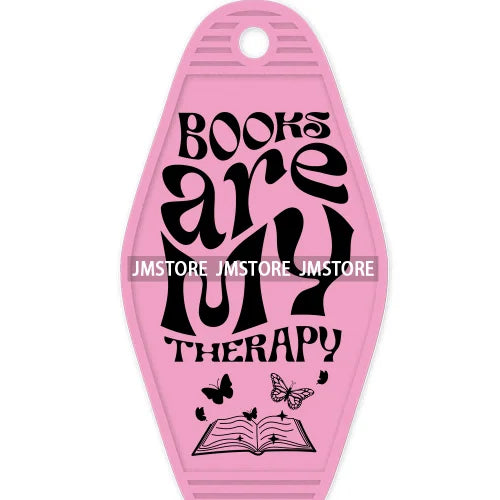 Just One More Chapter Reading Books High Quality WaterProof UV DTF Sticker For Motel Hotel Keychain Book Club