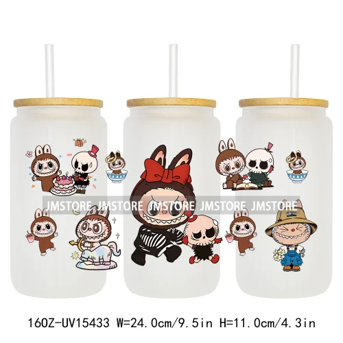 Anime Cartoon Dolls Character UV DTF Stickers Ready to Transfer Cup Wrap Custom Print DIY Craft For Libbey Glass Can Mug Tumbler