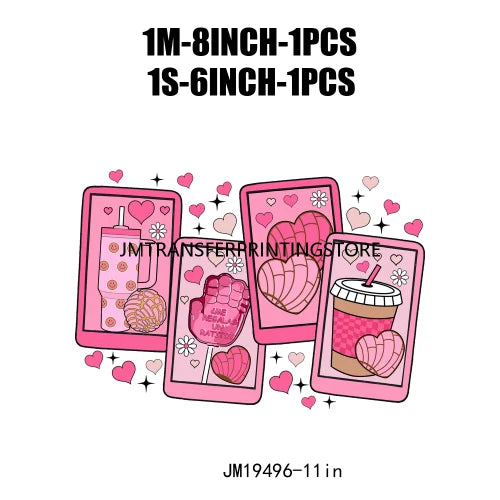 Conchas XOXO Ghost Be My Boo Valentine Concha See Te Amo Sweet Like Pan Dulce DTF Transfers Stickers Ready To Press For Hoodies