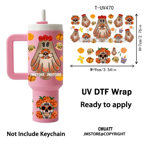 Cartoon Movie Thanksgiving Christmas UV DTF Keychain Wraps Ready To Apply Durable Custom UV Stickers For Mini Tumbler Keychain