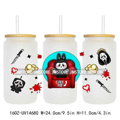 Funny Cartoon Character UV DTF Stickers Ready to Transfer Cup Wrap Custom Labels DIY Craft For Libbey Can Glass Tumblers Mugs