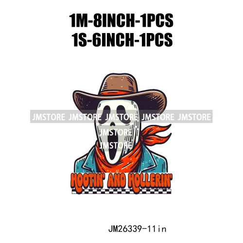 Funny Halloween Ghost Boogie Trick Or Treat Stay Spooky Printing Design DTF Iron On Transfer Stickers Ready To Press For Clothes