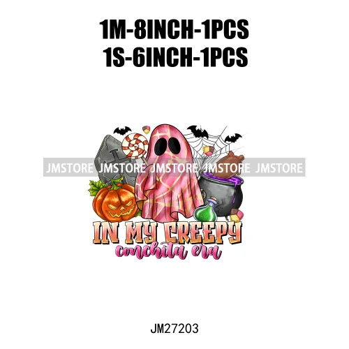 Spanish Espooky Vibes Latina Pantasmas Mexican Halloween Conchas Cucuys Aqui Espantan DTF Iron On Transfers Stickers For Hoodies