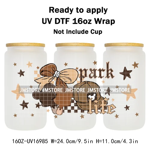 Coquette Bow Fall Autumn Pumpkins 16OZ UV DTF Cup Wraps Ready To Apply Waterproof Transfer Stickers For Libbey Glass Can Tumbler