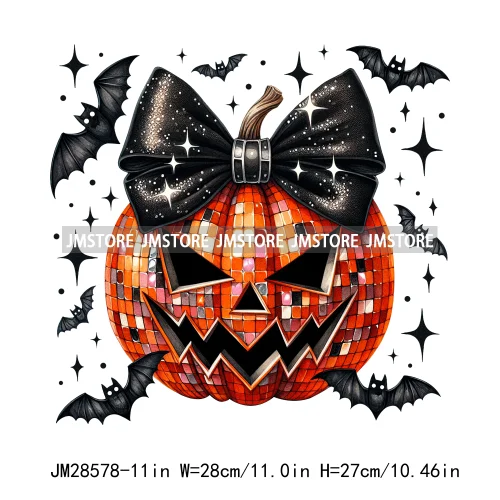 Howdy Pumpkin Ghost Western Fall Vibes Turquoise Coquette Bow Autumn Iron On DTF Transfer Sticker Ready To Press For T-shirts