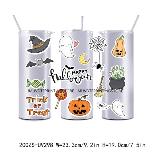 Hello Fall Vibes Cozy Autumn Holiday 20OZ UV DTF Straight Wrap Transfers Stickers Custom Labels DIY Waterproof Logo For Tumbler