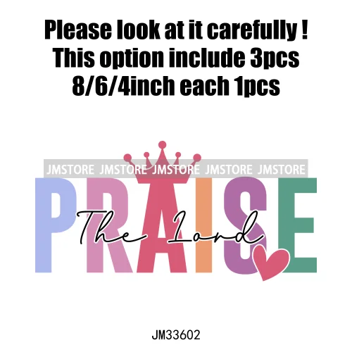 Colorful Faith Jesus God Religious Bible Verse Affirmation Spirits Iron On DTF Transfers Stickers Ready To Press T-shirts Bags