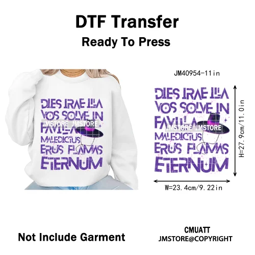 Cartoon Girl Dinner Kpop Merch Idol Band Group Music Movie Iron on DTF Washable Transfers Stickers Ready to Press for Textile