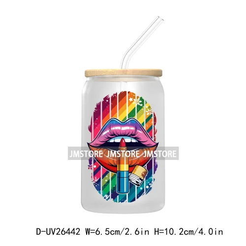 LGBT Quotes UV DTF Transfer Stickers Decals For Libbey Cold Cups Mugs Tumbler Waterproof DIY Custom Logo Labels Rainbow Pride