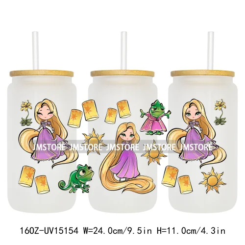 Magical Princess Best Friends UV DTF Stickers Ready to Transfer Cup Wrap Custom DIY Craft For Libbey Can Glass Tumblers Mugs