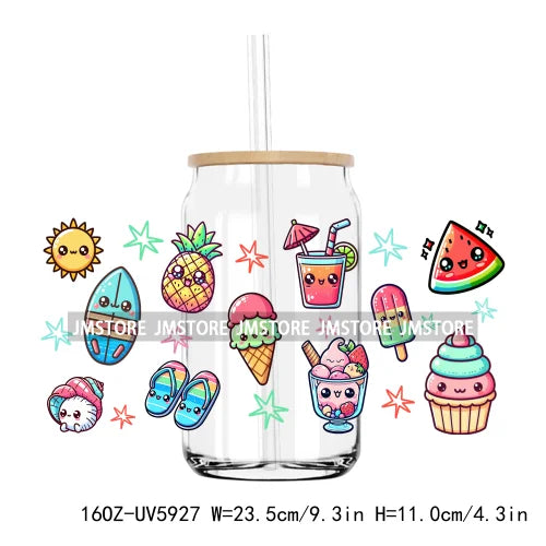 Cute Cartoon Characters Mouse 16OZ UV DTF Cup Wrap Transfers Stickers Custom Labels Durable Waterproof Logo For Libbey Glass Can