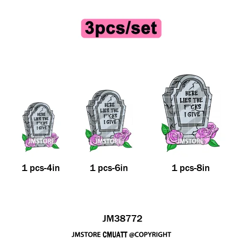 New Sarcastic Halloween Snarky Inspire Quotes Printing Iron on DTF Washable Transfers Stickers Ready to Press for Clothing Bags