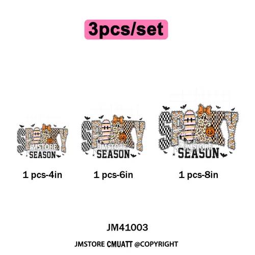 Cute Iridescent Ghost Girly Halloween Coquette Spooky Vibes Iron on Washable DTF Transfers Stickers Ready to Press for Clothing