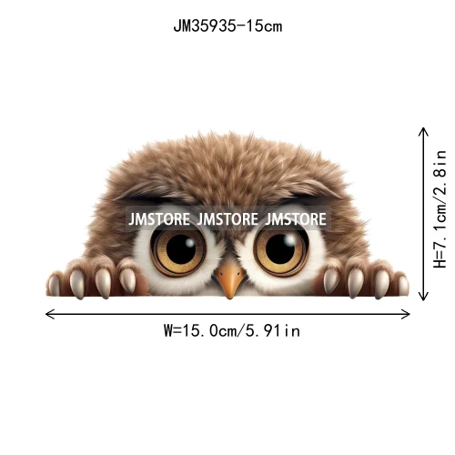 15cm 5.9in Kids Hide-and-seek Animal Iron On Heat Transfer Sticker For Clothes Vinyl Thermal Appliques Washable T-Shirt Decal