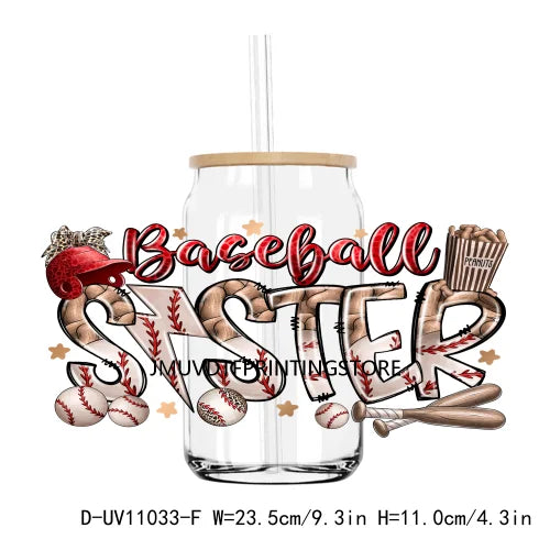 Baseball Dad Mom Sport Game Day UV DTF Transfers Stickers Decals For Libbey Cold Cups Mugs Tumbler Waterproof DIY Logo Softball