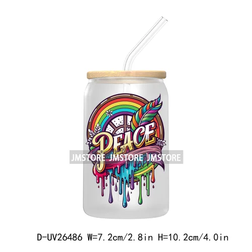 LGBT Quotes UV DTF Transfer Stickers Decals For Libbey Cold Cups Mugs Tumbler Waterproof DIY Custom Logo Labels Rainbow Pride