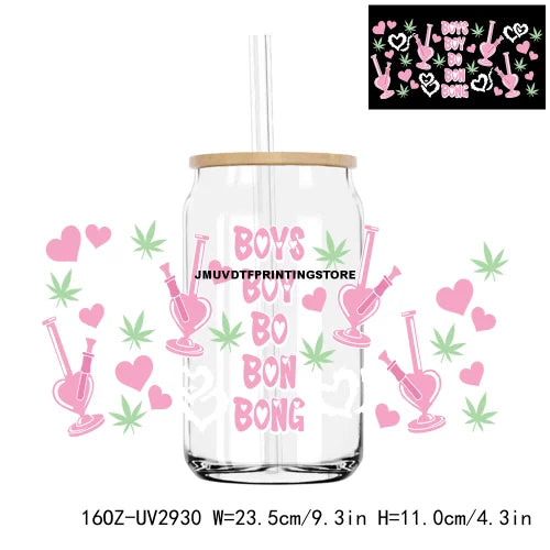 De La Rosa Concha Valentine's Day Cafecito Y Chisme UV DTF Sticker For 16OZ Libbey Glass Cup Can Wrap Custom Transfer Sticker