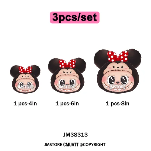 New Cartoon Costume Monster Dolls Lover DTF Printing Decals Iron on Washable Transfers Stickers Ready to Press for T-shirts