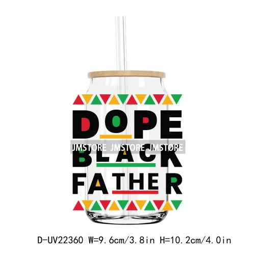 Stepping Into Juneteenth Black History Month UV DTF Transfer Stickers Decal For Libbey Cold Cup Mug Tumbler Waterproof DIY Craft