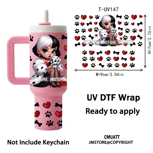 Princess Cartoon Queen Heart Wholesale Bulk UV DTF Wraps Ready To Apply Transfer Stickers Waterproof For Mini Tumbler Keychain