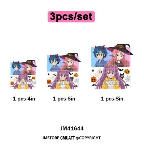 Stay Spooky Ghost Halloween Cartoon Hunters Kpop Band Group Iron on DTF Washable Transfers Stickers Ready to Press for Clothing