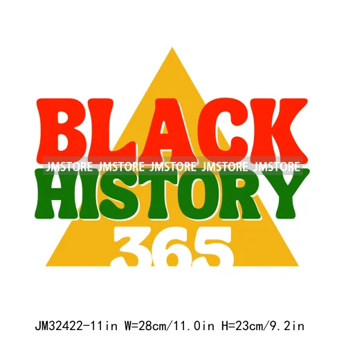 Black History Month 365 Juneteenth Vibes Afro Inspirational Quotes Iron On DTF Transfer Stickers Ready To Press For Clothing