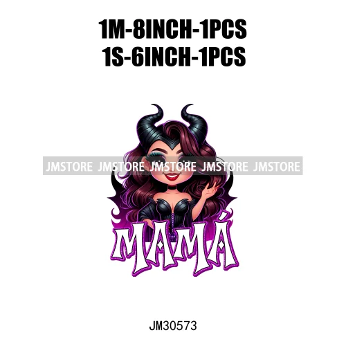 Halloween Spooky Horror Cartoon Mama Character Printing Iron On DTF Transfers Stickers Ready To Press For Sweatshirts