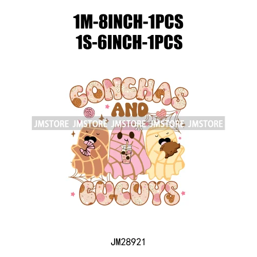 Cute Aqui Espantan Mexican Ghost Creepy Conchita Era Conchas And Cucuys Iron On DTF Transfer Stickers Ready To Press For Hoodies