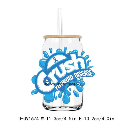 Crush Awareness UV DTF Transfers Stickers Decals For Libbey Cold Cups Mugs Tumbler Waterproof DIY Craft