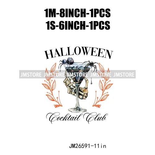 Spooky Halloween Mama Witch Social Club Coquette Bows Ghost Black Cat DTF Iron On Transfer Stickers Ready To Press For Clothing