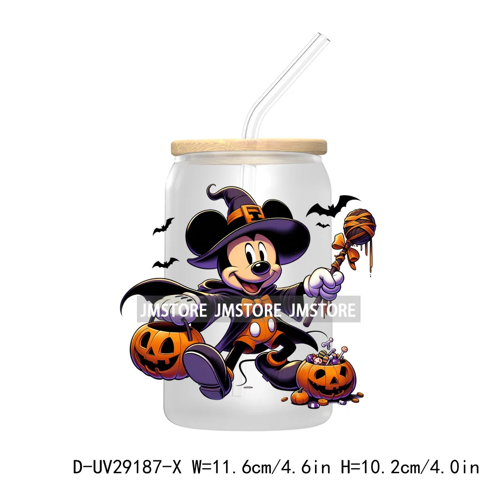 Cute Halloween Horror Characters UV DTF Transfer Stickers Decals For Libbey Cold Cups Mug Tumbler Waterproof Scary Movie Killers