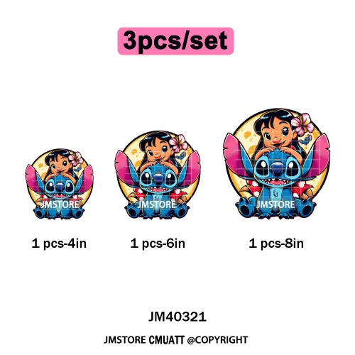 Funny Cartoon Playing Kids Love Character Thermal Printing Iron on DTF Washable Transfers Stickers Ready to Press for T-shirts