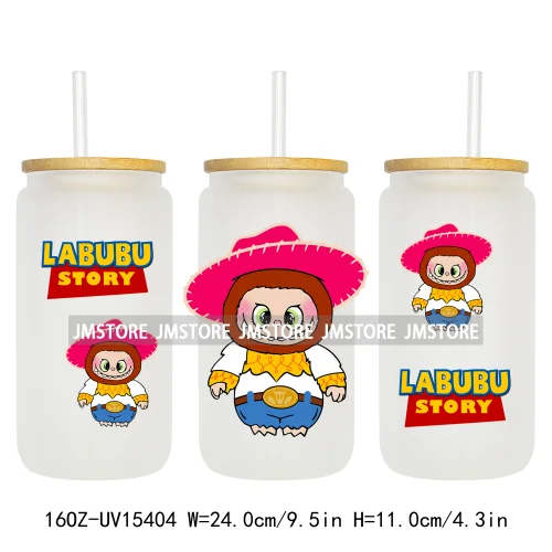 Hot Sale Cute Cartoon Monsters UV DTF Wraps Transfer Sticker DIY Custom Prints High Quality For 16OZ Libbey Glass Can Tumbler