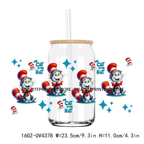 New Mexican Snacks Cartoon Cat Fiesta UV DTF Sticker For 16OZ Libbey Glass Cup Can Wrap Transfer Sticker Custom Labels DIY Logo