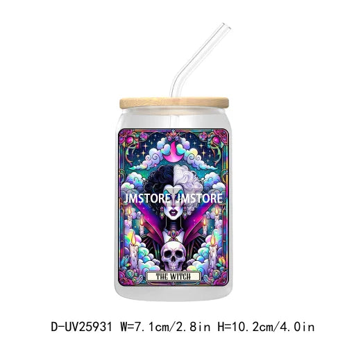 The Witch Tarot Card UV DTF Transfer Stickers Decals For Libbey Cold Cups Mugs Tumbler Waterproof Custom Labels Horror Character