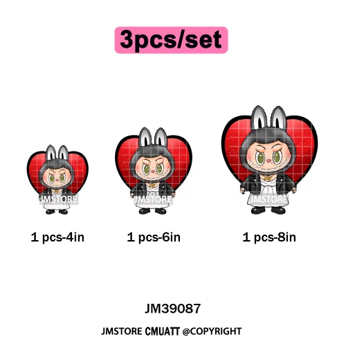 Horror Movie Character Cartoon Dolls Halloween Printing Iron on DTF Washable Transfers Stickers Ready to Press for Clothes Bags