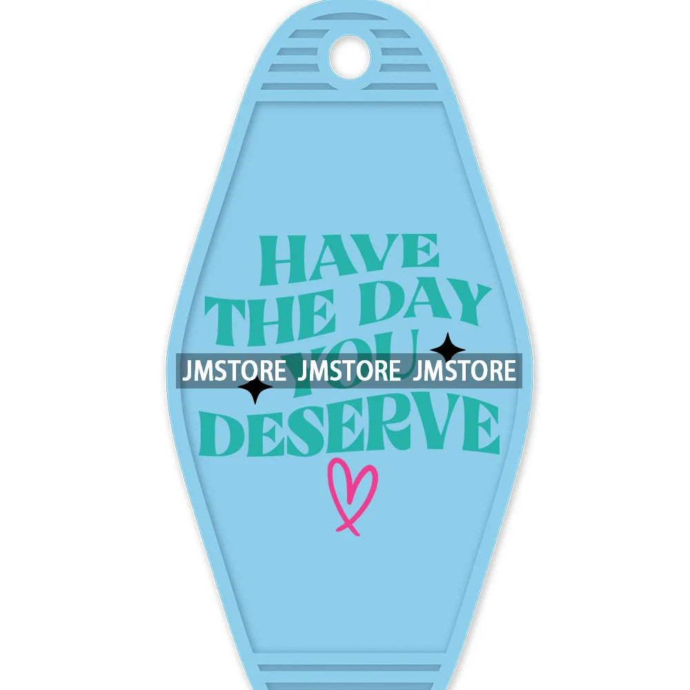 As Far As I Know I'm Delightful High Quality WaterProof UV DTF Sticker For Motel Hotel Keychain Motivational Positive Quotes