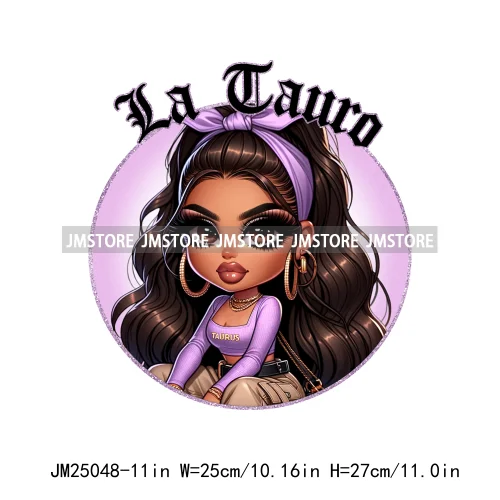 3d Custom Headband Hispanic Zodiac Girls Latina Constellation Lady DTF Iron On Transfers Stickers Ready To Press For T-shirts